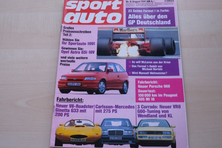Deckblatt Sport Auto (08/1991)